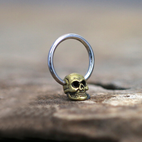 brass,piercing,skull,BCR,brass,septum,wholesale
