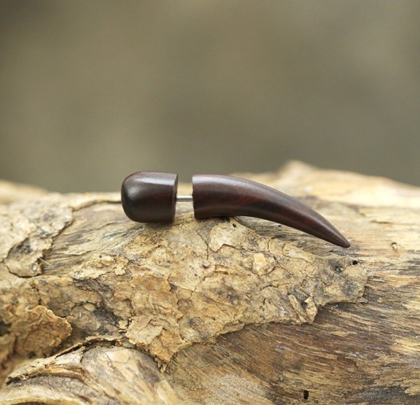 wooden,fake,piercing,wood,jewelry