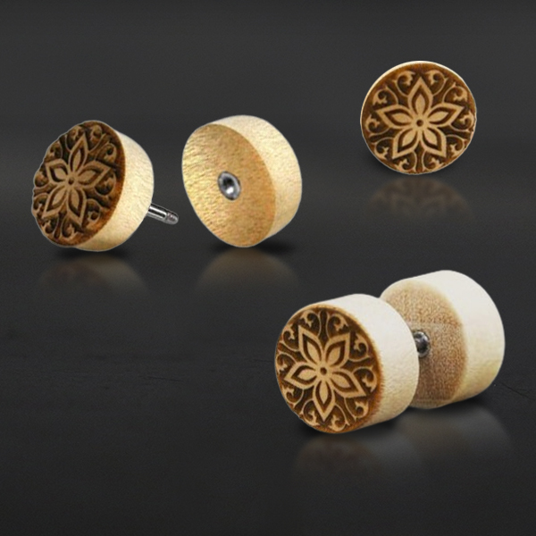 wood,plug,cheater,organic,fake,piercing