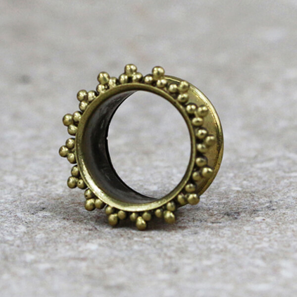 brass,ear,plug,brass,jewelry,tribal,jewelry