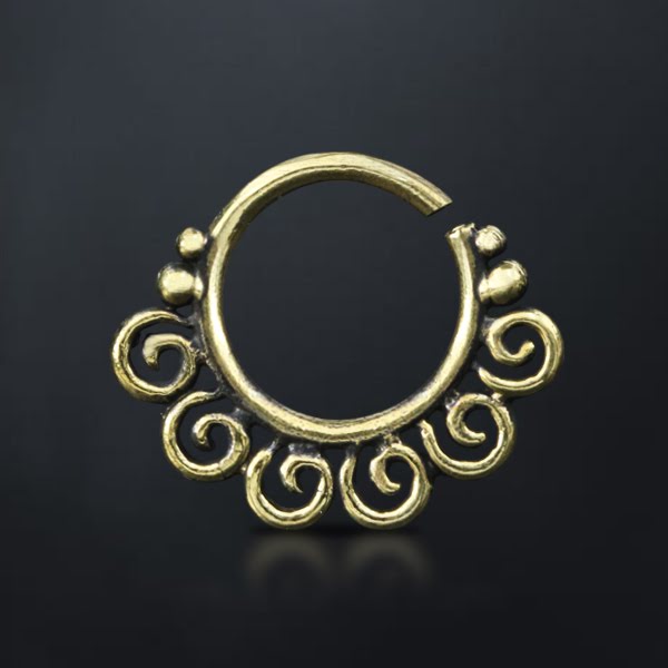 brass,septum,brass,earring,tribal,jewelry