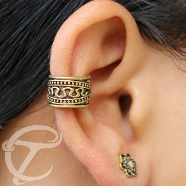 brass,ear,cuffs,body,jewelry