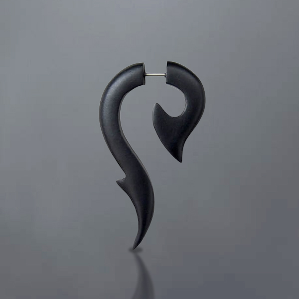 wooden fake piercing , wood jewelry , wood claw , fake spike  ,  fake expander ,