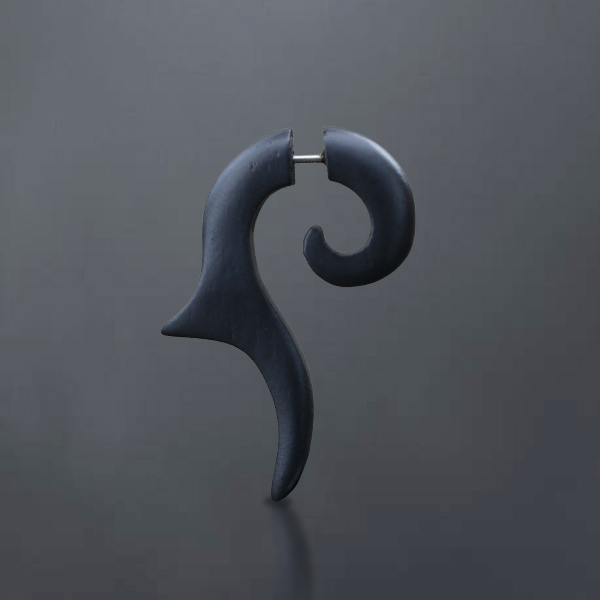 wooden fake piercing , wood jewelry , wood claw , fake spike  ,  fake expander ,