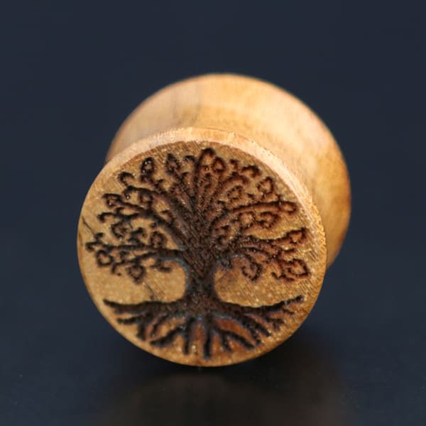 Wood,earplug,organic,jewelry,wood,earplug.
