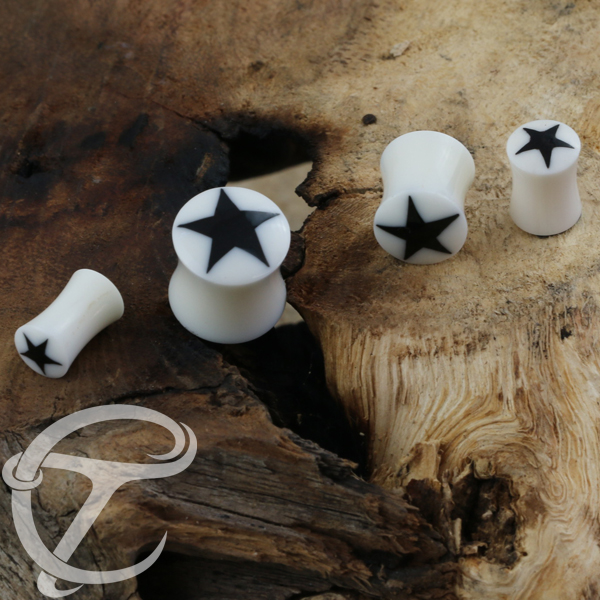 Star plug , buffalo bone ear plug , bone ear plug , bone plug inalyed bone plug