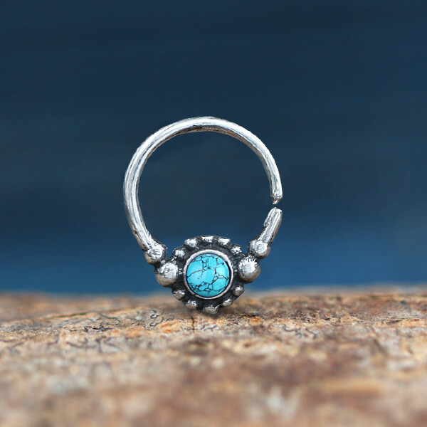 septum,silver,nose,piercing,ethnic,jewelry