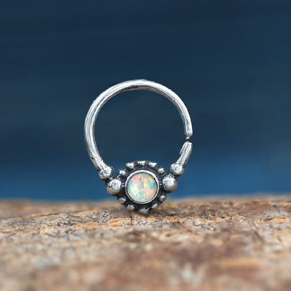 septum,silver,nose,piercing,ethnic,jewelry