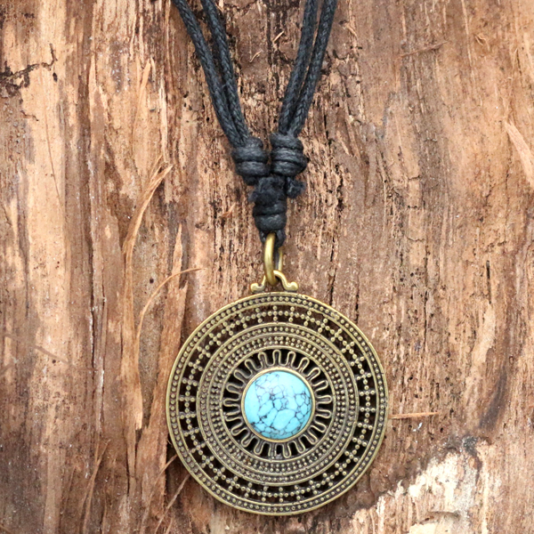 brass,pendant,necklace,tribal,jewelry