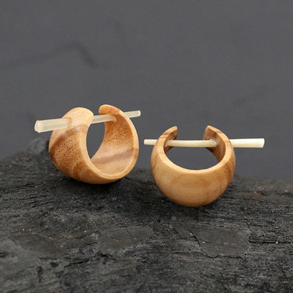 wood,pin,earring,tribal,body,jewelry