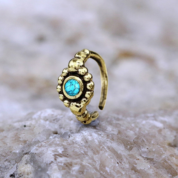 tribal,brass,nose,ring,brass,body,piercing