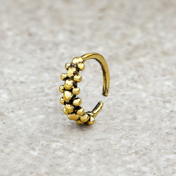 tribal,brass,nose,ring,brass,body,piercing