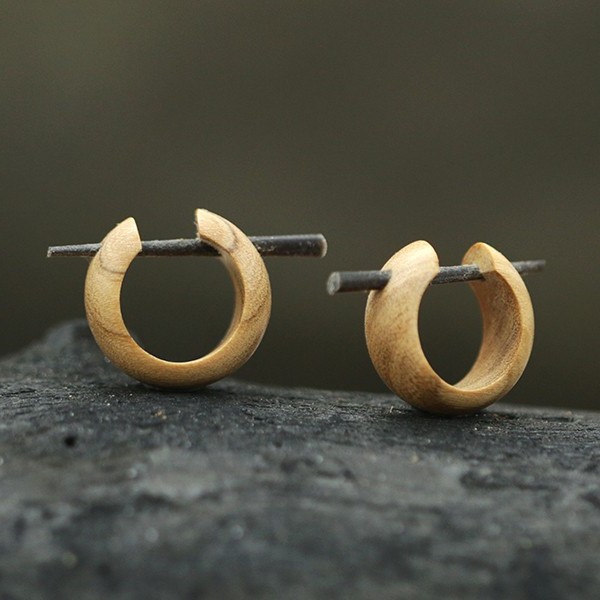 wood,pin,earring,tribal,body,jewelry