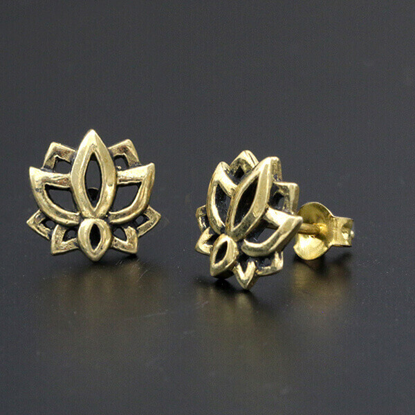 tribal,brass,ear,stud,jewellery