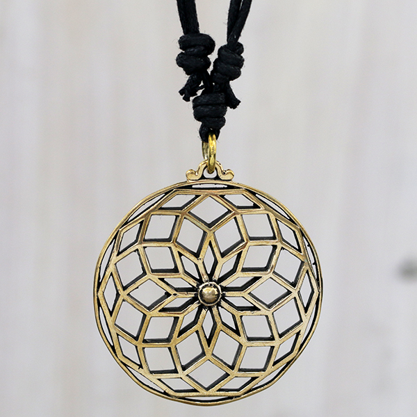 brass,pendant,necklace,tribal,jewelry