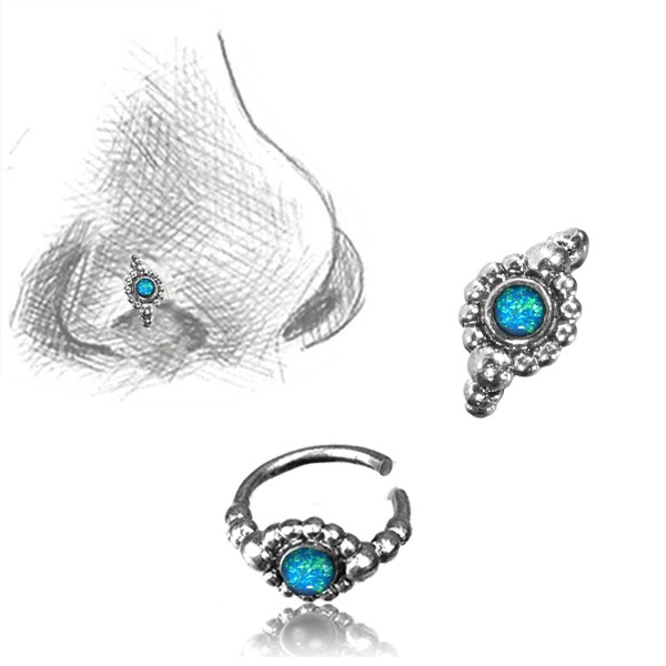 silver,nose,ring,tribal,body,jewelry