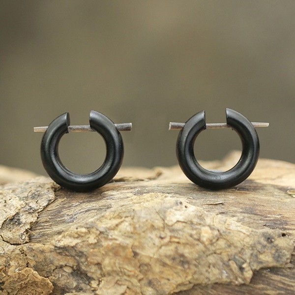 Pin earring,stick,earring,wood,earring