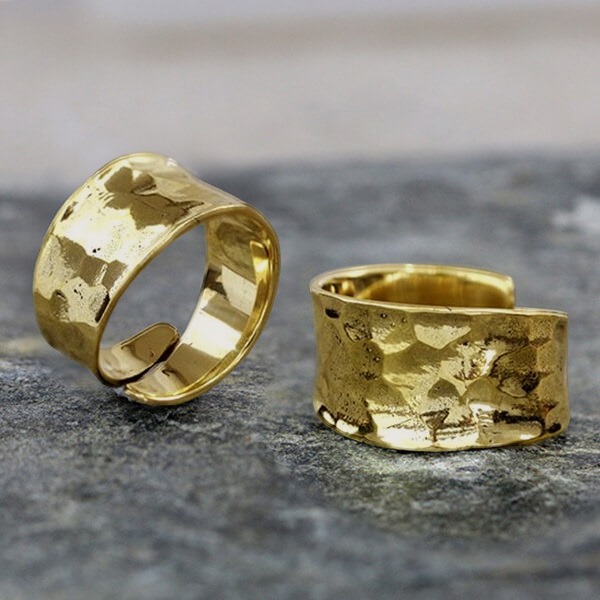 Body piercing jewelry, brass jewelry, brass ring, tribal jewelry.