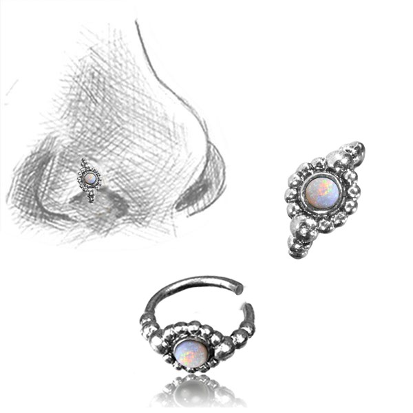 silver,nose,ring,tribal,body,jewelry