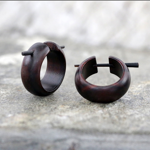 wood,peg,earring,wood,pin,earring