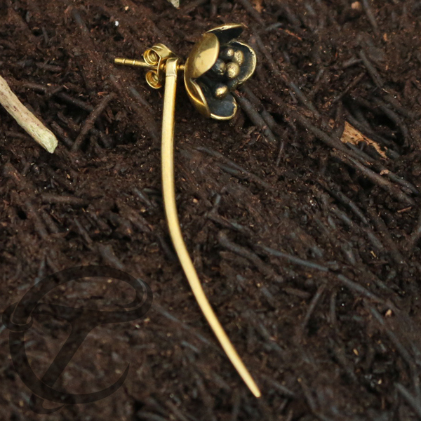 brass,ear,stud,brass,flower,ear,jacket