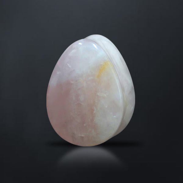 rose quartz teardrop plug,stone earplug wholesale, teardrop stone plugs