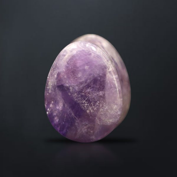 amethyst stone earplug,wholsale stone body jewelry wholesale stone teardrops