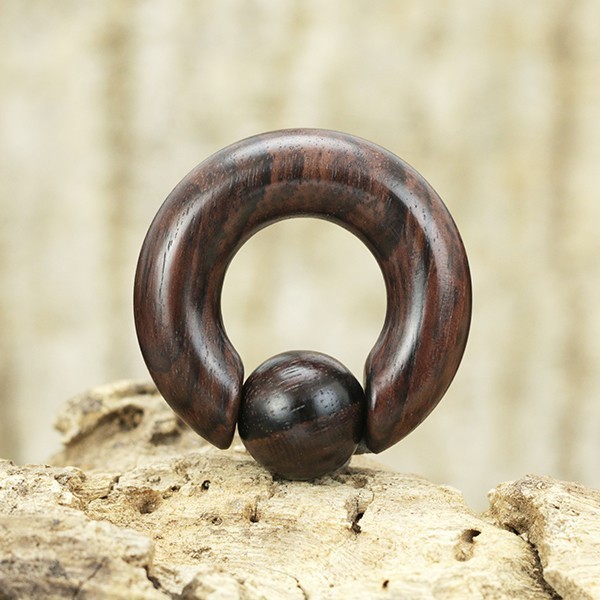 wood bcr, body piercing, body jewelery