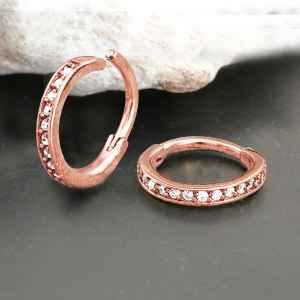 Steel Piercing Hinged Segment Rings XH 004R CZ