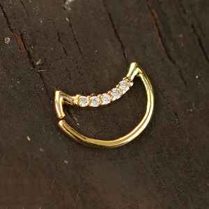 Steel Piercing Seamless Rings XG 012G CZ