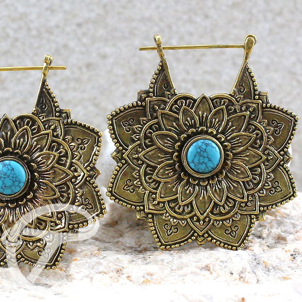 tribal,brass,earring