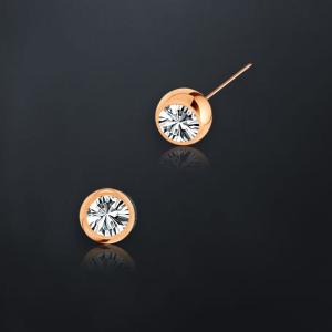 Threadless Piercing Titanium Ends ZE 002R CZ