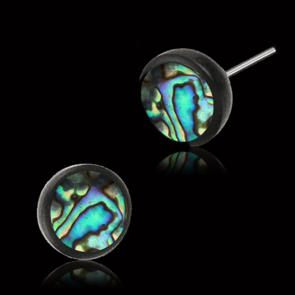 threadless piercing,organic piercing ends,abalone
