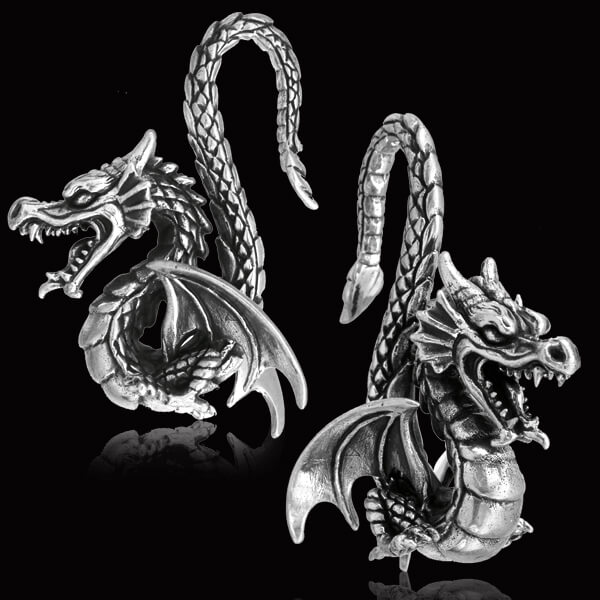 Brass dragon ear weight wholesale,brass ear weight