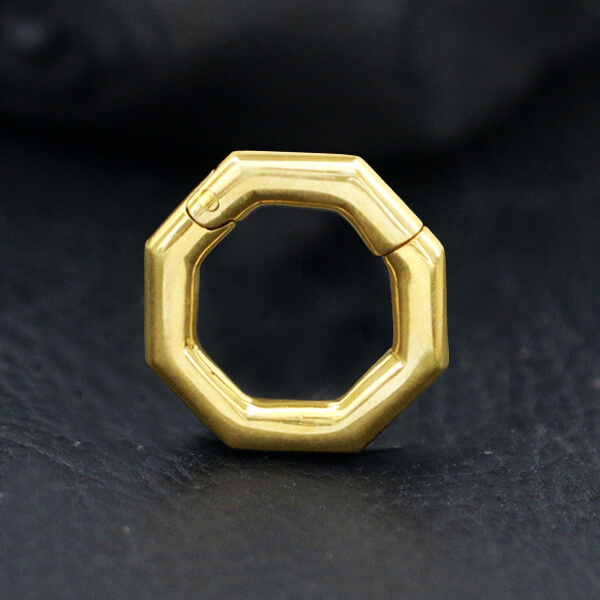 brass piercing clicker,brass piercing jewelry,tribal brass jewelry