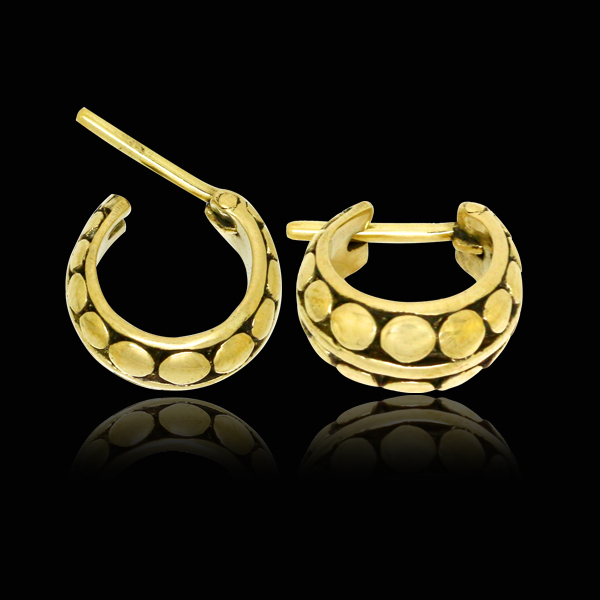 brass earring,tribal brass earring,brass piercing jewelry,brass jewelry