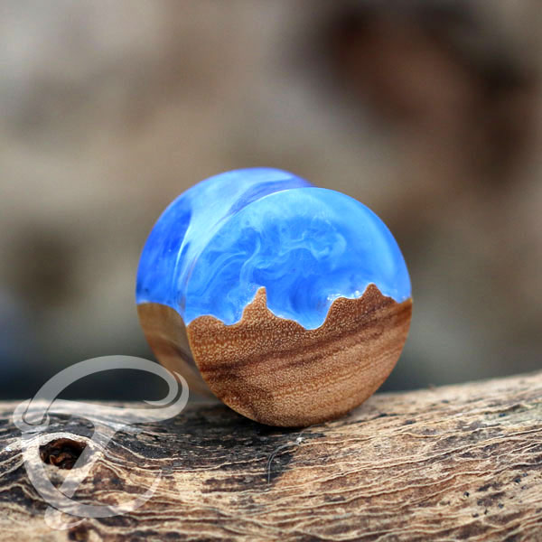wood plug,epoxy piercing jewelry,wooden jewelry