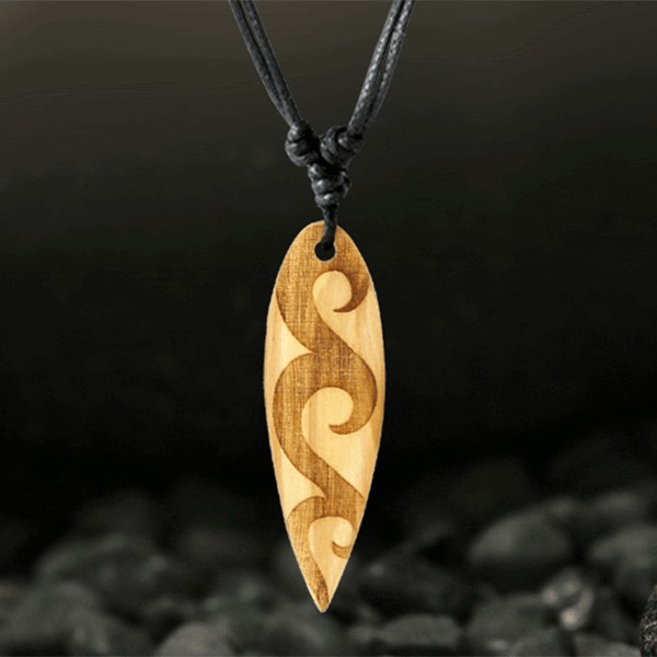 Surf necklace,surfboard pendant, tribal design,necklace,surf jewelry