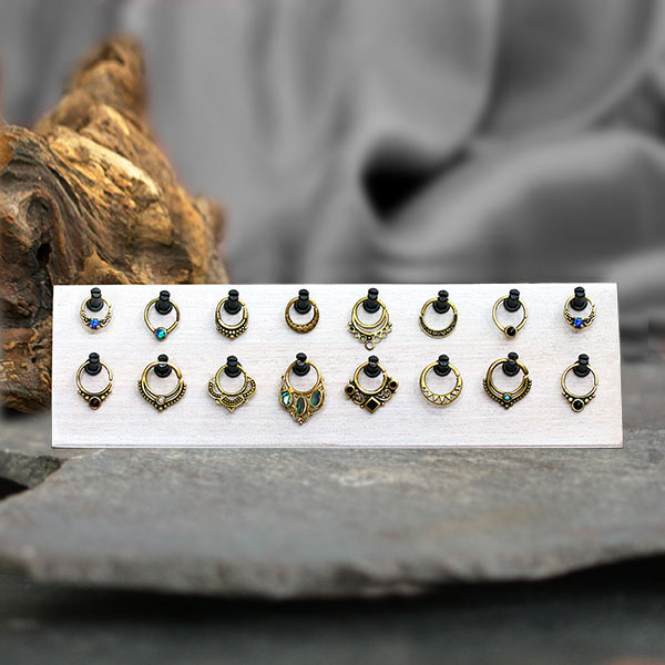body piercing jewelry,piercing jewelry display,circular piercing bars,segment rings