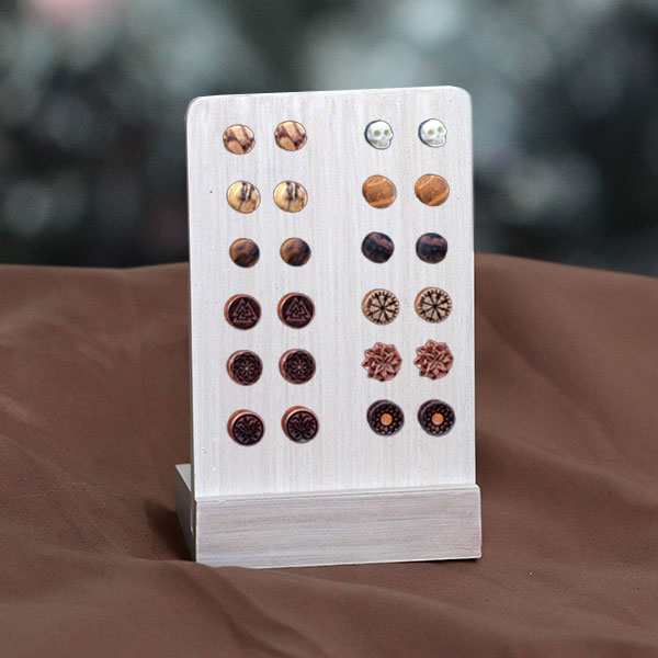 wooden jewelry display,display tray,fake plugs