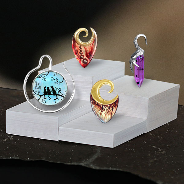 jewelry display,jewelry,body piercing,organic jewelry