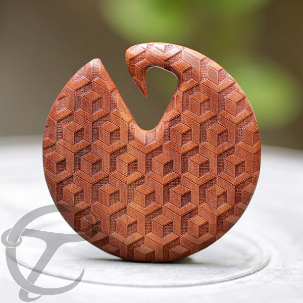 wooden ear weigh,wood piercing weight,organic ear weight