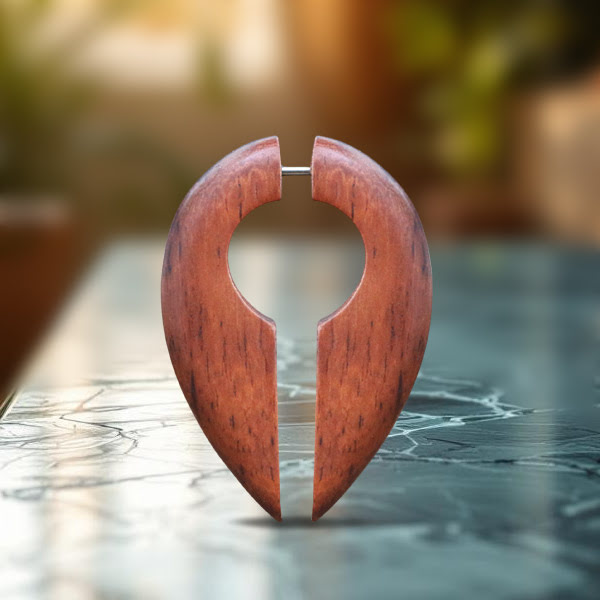 fake wood piercing expander,organic wood piercing,big gauge piercing