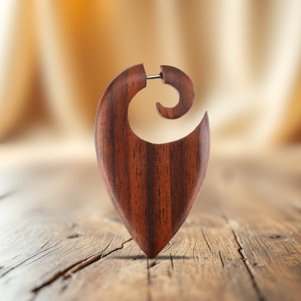 fake wood expander,organic body piercing jewelry,big gauge piercing