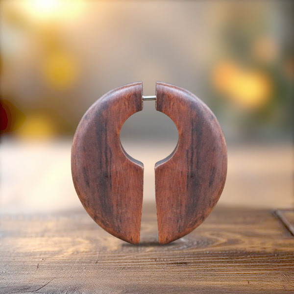 fake wood expander,organic body jewelry,gauged piercing