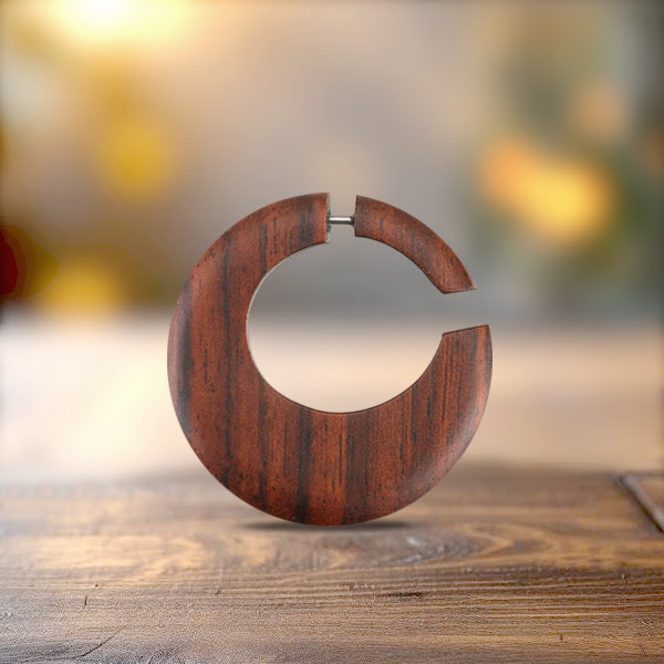 fake wood piercing hanger,organic piercers,organic body jewelry,gauged piercing