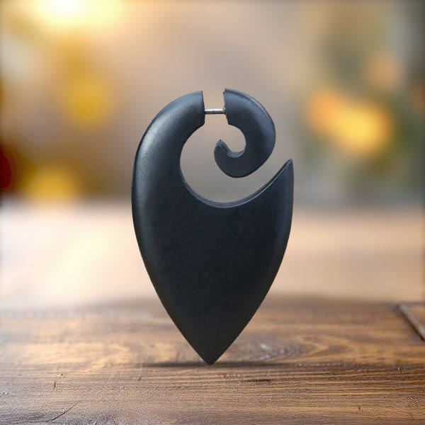 fake wood expander,organic body piercing jewelry,big gauge piercing