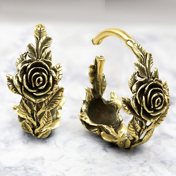 brass piercing clicker,brass ear hanger ,brass ear weight