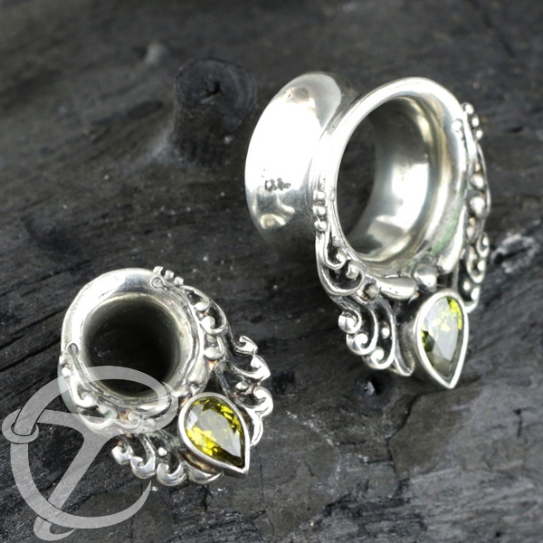 white brass ear tunnel,tribal white brass jewelry,large gauge piercing