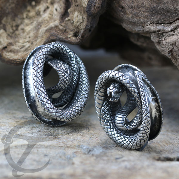 white brass plugs,brass body jewelry,snake plug